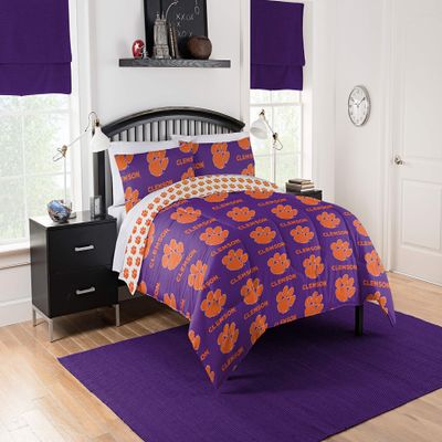 The Northwest Company Clemson Tigers Queen Bed In a Bag Set, 86" x 86"