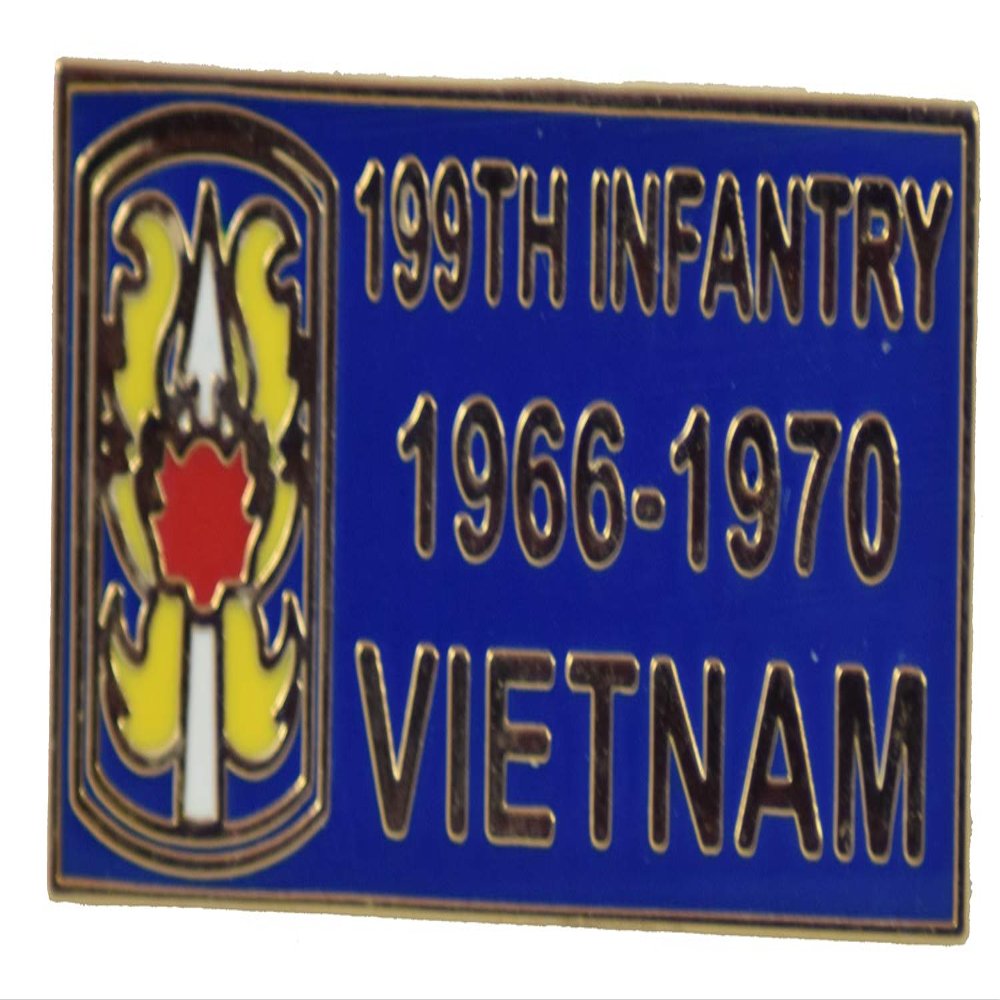 199th Infantry Vietnam LAPEL PIN OR HAT PIN - Size 1 1/8" - VETERAN OWNED BUSINESS