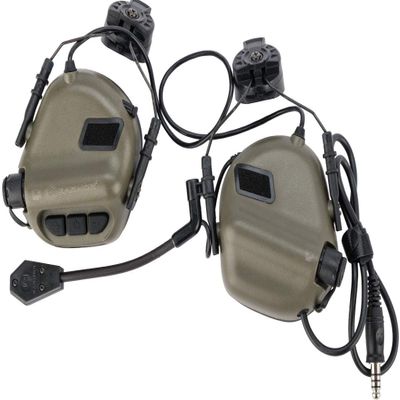 Evike Earmor M32H MOD3 Tactical Communication Hearing Protector for ARC Fast MT Headpros (Color: OD Green)
