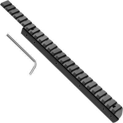 GOTICAL Extra Long 24 Slots 10.5"/ 260mm Dovetail Rail to 21mm Picatinny Weaver Rail Mount Dovetail to Picatinny Weaver Rail Adapter for Scope Mount Base Hunting  Black