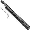 GOTICAL Extra Long 24 Slots 10.5"/ 260mm Dovetail Rail to 21mm Picatinny Weaver Rail Mount Dovetail to Picatinny Weaver Rail Adapter for Scope Mount Base Hunting  Black view 1