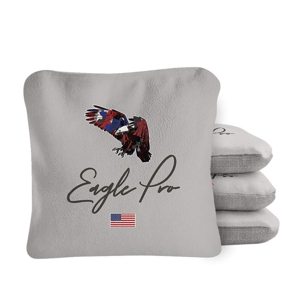 ACA Synergy Pro Professional Cornhole Bags Dual Sided Regulation 6x6 Set of 4 Gray Camo Eagle