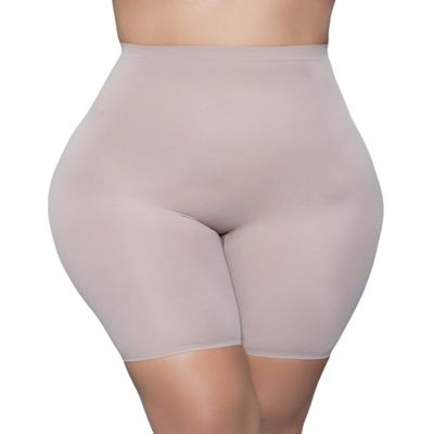 Be Wicked Sexy Seamless High Waist Mid-Thigh Slimming Shaper Shapewear Slip Shorts (Nude, 3X/4X)