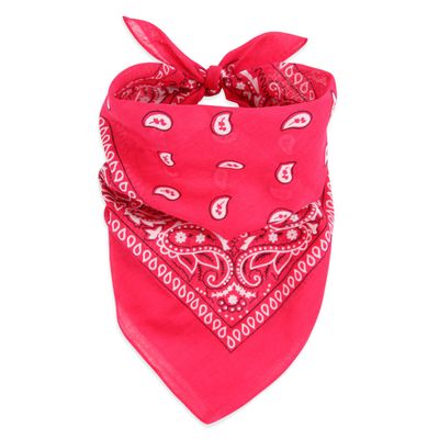 RIAH FASHION Fabric Face Cover Multi-Purpose Cotton Unisex Bandana - Mouth Shield Scarf Handkerchief, Headwear Balaclava Wrap (1, Fuchsia)