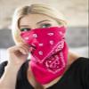 RIAH FASHION Fabric Face Cover Multi-Purpose Cotton Unisex Bandana - Mouth Shield Scarf Handkerchief, Headwear Balaclava Wrap (1, Fuchsia) view 4