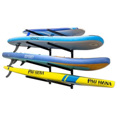 StoreYourBoard Outdoor Standup Paddleboard Rack, Wall Mount, Holds 400 lbs, Adjustable Storage Stand, Heavy-duty Metal Organizer