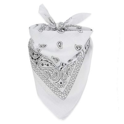 RIAH FASHION Fabric Face Cover Multi-Purpose Cotton Unisex Bandana - Mouth Shield Scarf Handkerchief, Headwear Balaclava Wrap (1, White)
