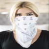 RIAH FASHION Fabric Face Cover Multi-Purpose Cotton Unisex Bandana - Mouth Shield Scarf Handkerchief, Headwear Balaclava Wrap (1, White) view 2