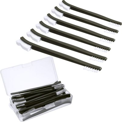 Boao 20 Packs Double-Ended Gun Cleaning Brushes 7 Inch Nylon All Purpose Cleaning Brush with Plastic Handle (White)
