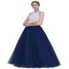 EllieHouse A Line Long Full Bridesmaid Tulle Skirt for Wedding Evening Party P68 Navy Blue M view 1