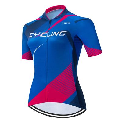 Cycling Jersey Women Bicycle Shirt Breathable Quick-Dry Reflective 3-Pockets S-3XL