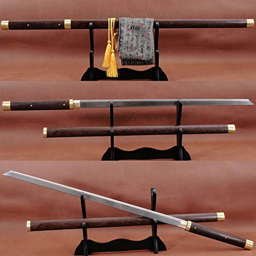 GLW Sword Japanese Samurai Sword Ninja Folded Steel KIRIHA ZUKURI Full Tang Sharp Blade