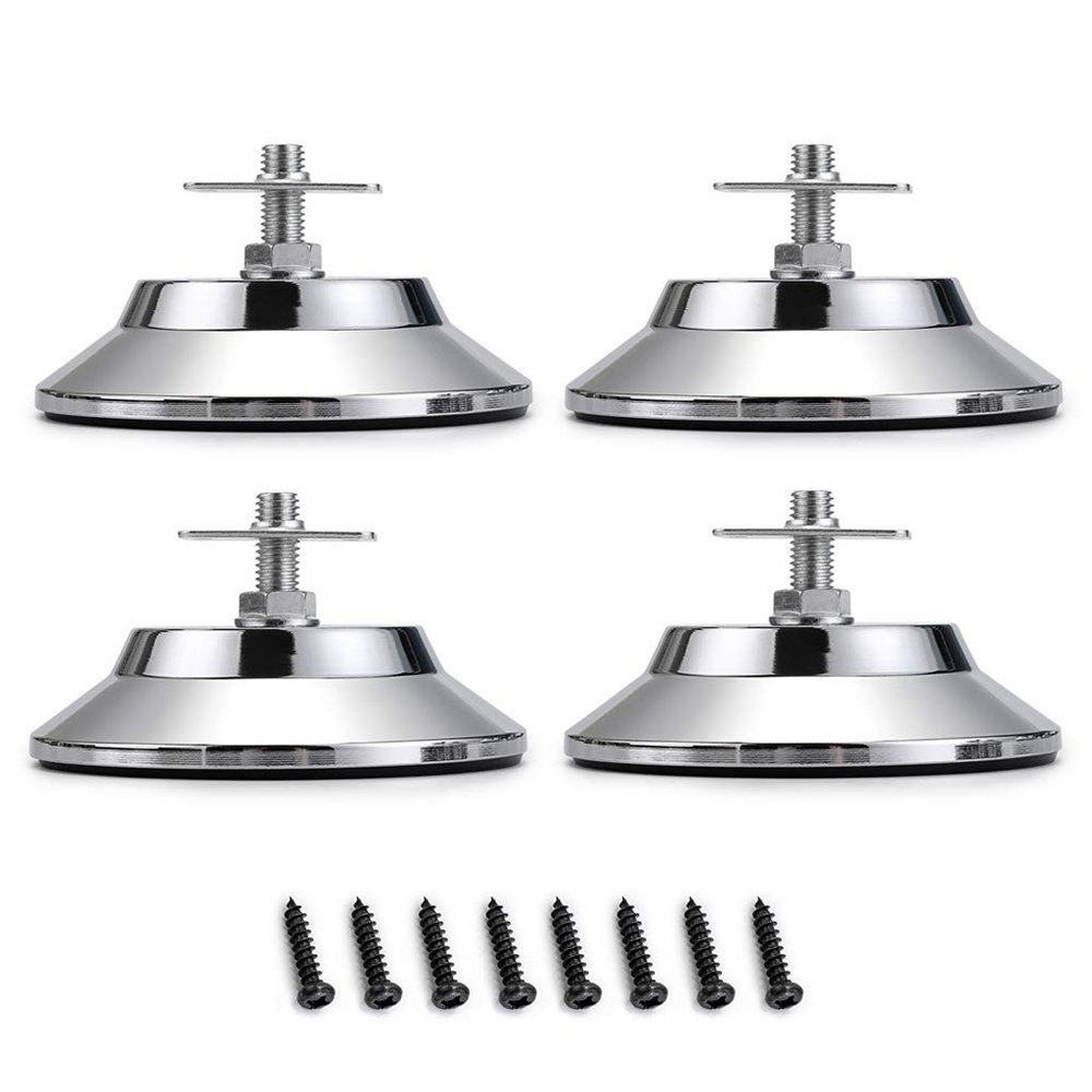 OwnMy 4 PCS Billiard/Pool Table Leg Levelers, Leveling Risers for Football/Soccer Table, Ping Pong Table, Air Hockey Table, 5 Inch Metal Game Table Leg Levelers Heavy Duty Leveling Feets