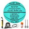 K KENON Customized Engraved Basketball Personalized Basketball for Daughter Son Granddaughter Wife Husband Birthday You Will Never Lose (for Son from Mom) view 1