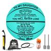 K KENON Customized Engraved Basketball Personalized Basketball for Daughter Son Granddaughter Wife Husband Birthday You Will Never Lose (for Daughter from Mom) view 1