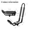 DRSPORTS 2 Pairs Heavy Duty Universal J-Bar Kayak Rack Roof Top Carrier for Kayak Canoe Paddle Boat Mounted on Car SUV, Car and Truck Crossbar with 4 pcs Tie Down Straps view 2