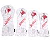 4pcs/Set Spider Embroidery White Golf Club Driver Fairway Wood Hybrid Head Covers 1 3 5 UT Covers view 1