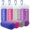 Sukeen 4 Pack Cooling Towels (40"x12"),Ice Towel,Soft Breathable Chilly Towel,Microfiber Towel for Yoga,Sport,Running,Gym,Workout,Camping,Fitness,Workout & More Activities view 1