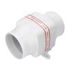 Liusin 4 Inch In-Line Blower 12V 270CFM Electric In-Line Marine Bilge Air Blower Fan Mute Strong Ventilation Fan for Yacht Caravan, White view 1