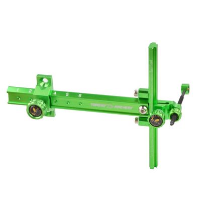 AMEYXGS Archery Recurve Bow Sight Accessories T Shape Archery Shooting Target Sight Adjustable Bowsight with 0.059" Optical Fiber Single Pin Bow Sight for Target Practice (Green)