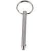 2 Pack Quick Release Pin, Diameter 1/4"(6.3mm), Overall Length 2.56"(65mm), Usable Length 2"(51mm), Full 316 Stainless Steel, Bimini Top Pin, Marine Hardware view 3