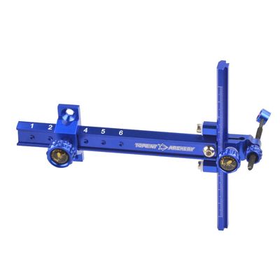 AMEYXGS Archery Recurve Bow Sight Accessories T Shape Archery Shooting Target Sight Adjustable Bowsight with 0.059" Optical Fiber Single Pin Bow Sight for Target Practice (Blue)