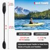 WONITAGO Kayak Paddles with Alloy Shaft and PP Blade, Floating Kayaking Oars, Adjustable 230-250 cm/90-98 Inches, Black view 2