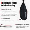 WONITAGO Kayak Paddles with Alloy Shaft and PP Blade, Floating Kayaking Oars, Adjustable 230-250 cm/90-98 Inches, Black view 3