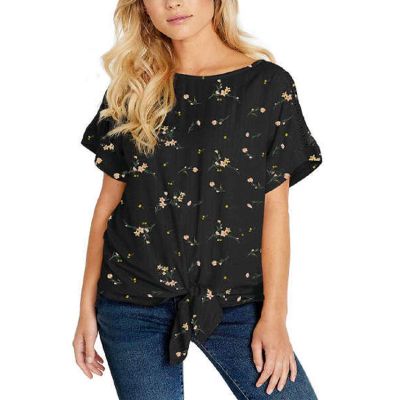 Buffalo Ladies' Tie Front Top, Black, Small