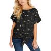 Buffalo Ladies' Tie Front Top, Black, Small view 1