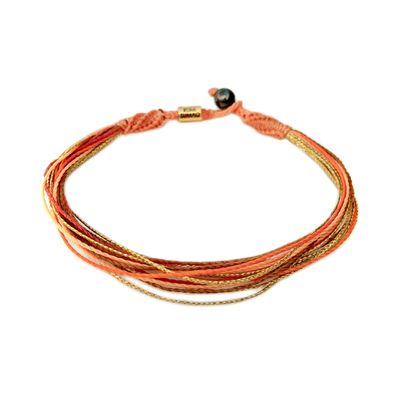 Rumi Sumaq Macrame Ankle Bracelet Waterproof Waxed Cord - Summer Beach Boho Woven Rope Anklet Foot Jewelry Custom Sized for Teen Girls and Women Handmade