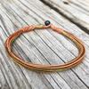 Rumi Sumaq Macrame Ankle Bracelet Waterproof Waxed Cord - Summer Beach Boho Woven Rope Anklet Foot Jewelry Custom Sized for Teen Girls and Women Handmade view 2