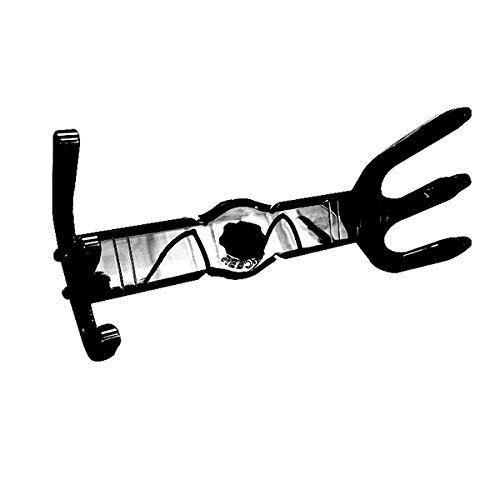Reborn Pro+ Wakeboard Tower Racks, Quick Release Easily Removes Holder from Tower, 6061 Aluminum Tines, Rubber Bumper Inserts (Double Ski - Black)