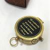 AV Brass Pocket Marine Compass with Leather Case - Gifts for Boy/Girl/Friends view 1
