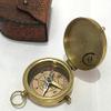 AV Brass Pocket Marine Compass with Leather Case - Gifts for Boy/Girl/Friends view 2