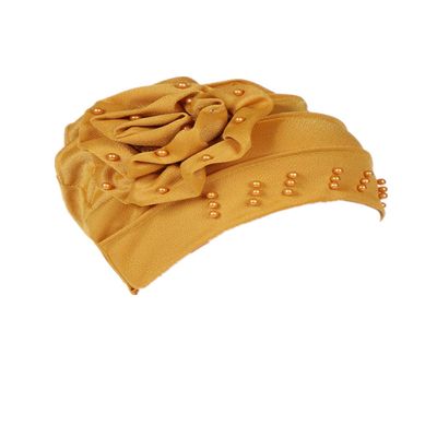 HZUX Turbans for Women Muslim Hijab Wrap Head Scarf Headwear India Hat Chemo Cancer Hats Yellow