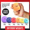 Valorem Sports Plyo Weighted Balls Baseball Set - Bonus J-Bands, Loop Bands & Carry Bag - Set of 6 (3.5 to 32 oz) - Soft Shell, Weighted Balls for Pitching, Hitting & Batting Training view 3