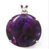 DAJ Sterling Silver 22x30mm Purple Paua Shell Pendant 30x22mm Jewelry view 1