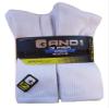 12 PAIRS AND1 White Crew Cut Socks Mens Size 6-12.5 And 1 Long Proplatinum view 1