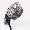 Ponytail Scrub Cap Purple Blossom Scrub Hat Scrub Caps for Women view 2