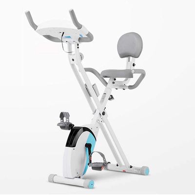 Fitness Bike and ab Trainer Height Adjustable Sporting Equipment Ideal Cardio Trainer with LCD Monitor Maximum Load 100kg,Blue