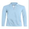 KUYIGO Mens Polo Shirts Slim Fit Soft Long Sleeve Golf Tennis T-Shirts Medium Sky Blue view 2