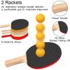 FBSPORT Ping Pong Paddle Set, Portable Table Tennis Set with Retractable Net,Rackets,Balls and Carry Bag for Indoor/Outdoor Games view 4