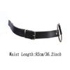 Qiansheng Women's Punk Rocker Grommet Leather Waist Belts with Metal Chains Tassel Adjustable Buckles Black Garter Harness view 2