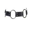 Qiansheng Women's Punk Rocker Grommet Leather Waist Belts with Metal Chains Tassel Adjustable Buckles Black Garter Harness view 3