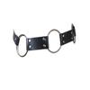 Qiansheng Women's Punk Rocker Grommet Leather Waist Belts with Metal Chains Tassel Adjustable Buckles Black Garter Harness view 4