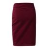 iiniim Big Girls Elastic Waist Knee Length Pencil Skirts School Uniforms Pleated Pull-On Casual wear Midi Skirt Burgundy 4 view 2