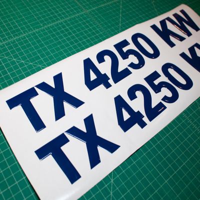 3D Boat Registration Number Decal Sticker Lettering (Set of 2)