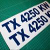 3D Boat Registration Number Decal Sticker Lettering (Set of 2) view 1