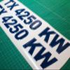 3D Boat Registration Number Decal Sticker Lettering (Set of 2) view 2